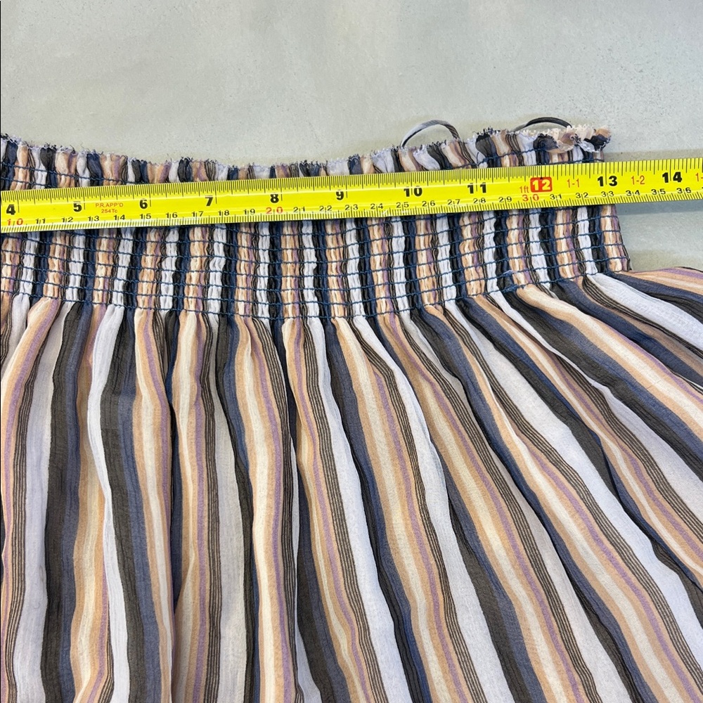 Derek Lam Striped Silk Ruffle Skirt - Picture 5 of 6